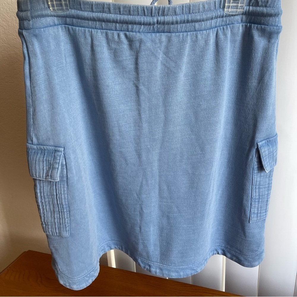 J. Jill Fit Terry Garment-Dyed Cargo Skirt Blue Size S - Picture 3 of 9